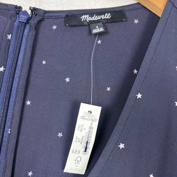 Madewell Alicia Long-Sleeve Scoopneck Midi Dress in Night Stars - Picture 9 of 11